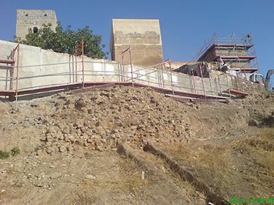 Imagen de la actuación 'Consolidación y Restauración de elementos puntuales del Castillo de Álora'