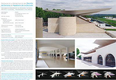 Imagen de la actuación 'Restauración y rehabilitación del Recinto de Carreras del Hipódromo de la Zarzuela, Fase I, Arquitectura'