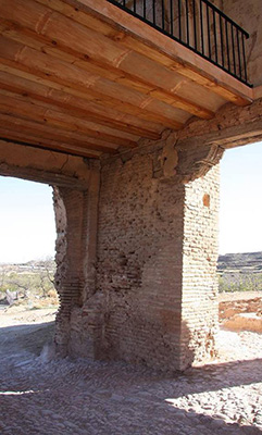 Imagen de la actuación 'Estabilización y consolidación del Arco de San Roque del Pueblo Viejo de Belchite'