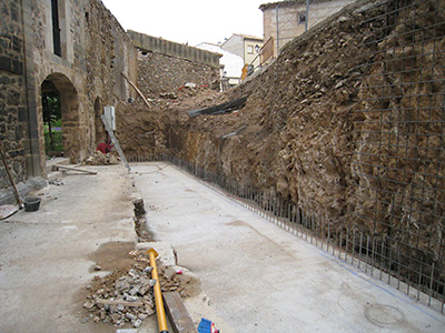Imagen de la actuación 'Consolidación y Rehabilitación de muros exteriores y cubrición del patio del palacio de los Castejones'