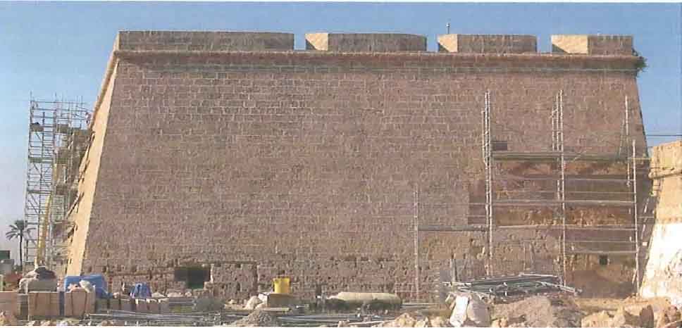 Imagen de la actuación 'Rehabilitación de los lienzos de muralla y del Puente de la 'Porta del Camp' en la zona del 'Baluard del Príncep' en las murallas de Palma'