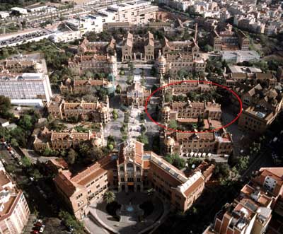 Imagen de la actuación 'Restauración del Pabellón de Sant Leopold (cubiertas y fachadas) del Hospital de la Santa Creu i Sant Pau'