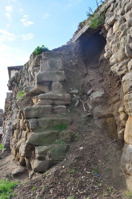 Imagen de la actuación 'Restauración de los Paños de la Muralla de Huesca, ubicados en el tramo comprendido entre: calle Desengaño nº 102 hasta el Colegio San Vicente'