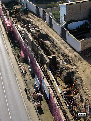 Imagen de la actuación 'Restauración de los Paños de la Muralla de Huesca, ubicados en el tramo comprendido entre: calle Desengaño nº 102 hasta el Colegio San Vicente'