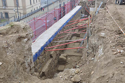 Imagen de la actuación 'Restauración de los Paños de la Muralla de Huesca, ubicados en el tramo comprendido entre: calle Desengaño nº 102 hasta el Colegio San Vicente'