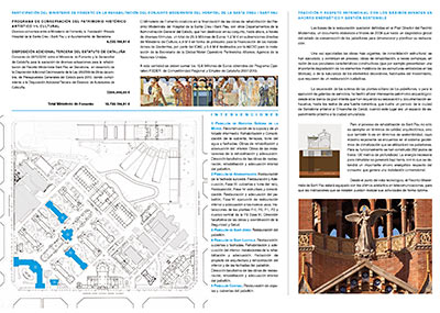 Imagen de la actuación 'Restauración y Adecuación del Pabellón de la Administración del Recinto Histórico del Hospital de la Santa Creu i Sant Pau, Fase III: Cubiertas y Torre del Reloj'