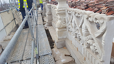 Imagen de la actuación 'Restauración de la fachada principal del convento de San Marcos'