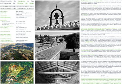 Imagen de la actuación 'Rehabilitación de cubiertas de edificaciones de el Bosque de Béjar'