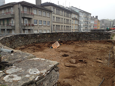 Imagen de la actuación 'Consolidación estructural y restauración del lienzo interior del cubo VI de la muralla romana de Lugo'