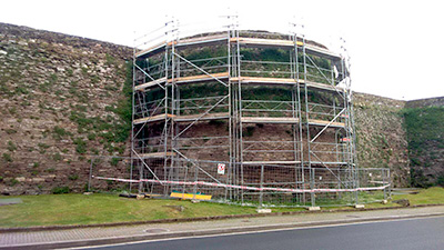 Imagen de la actuación 'Consolidación estructural y restauración del lienzo interior del cubo VI de la muralla romana de Lugo'
