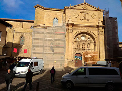 Imagen de la actuación 'Restauración de fachadas y apertura de la puerta del Perdón de la catedral El Salvador'