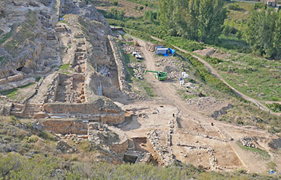 Imagen de la actuación 'Consolidación de muros y torreones de la muralla norte de Contrebia Leucade'