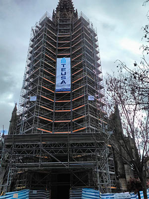 Imagen de la actuación 'Restauración de la torre de la catedral del Buen Pastor'